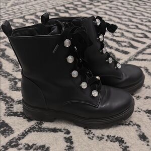 Art Class Black Boots with Unique Accents